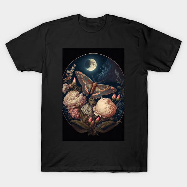 Wiccan witchcraft Moth and magic of night 8 T-Shirt by redwitchart